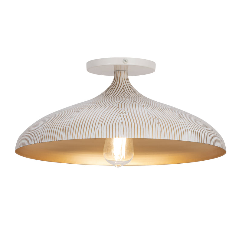 Maxim 10910WTGLD Fleur Flush Mount | White/Gold