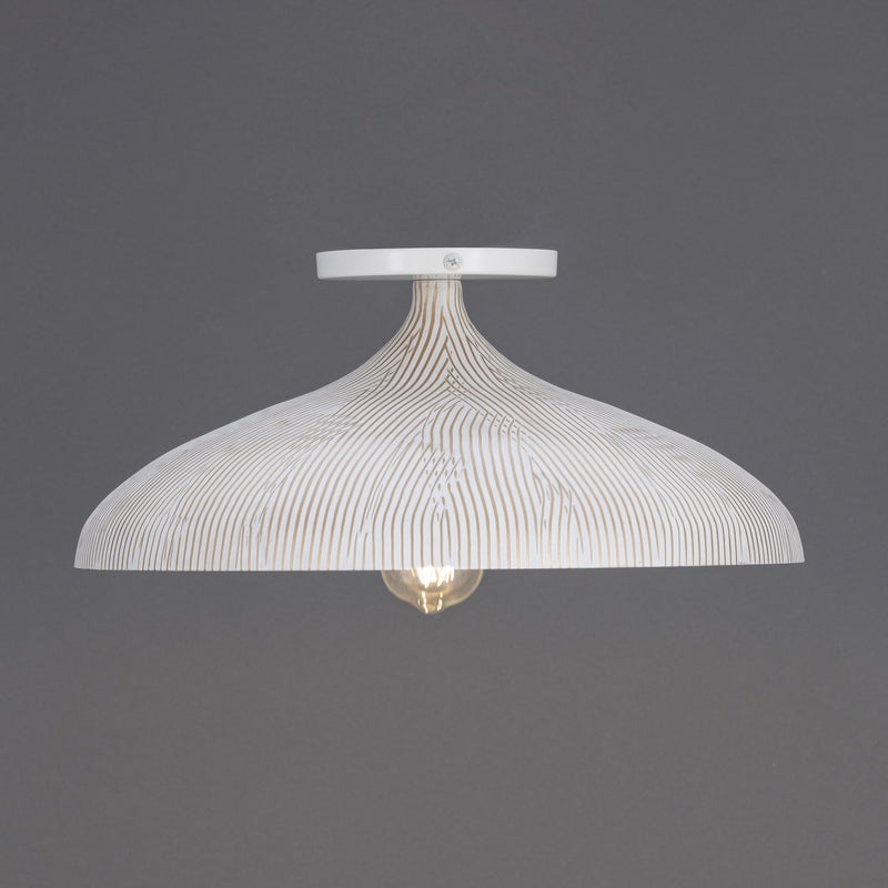 Maxim 10910WTGLD Fleur Flush Mount | White/Gold