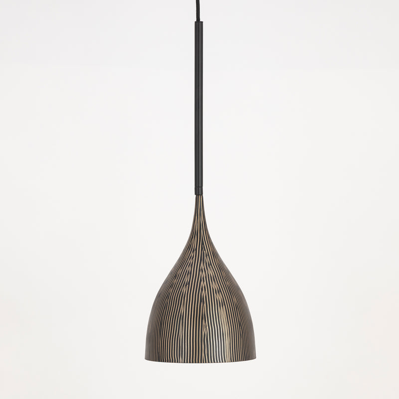 Maxim 10911BKGLD Fleur 1 Light Mini Pendant | Black / Gold