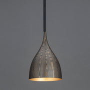 Maxim 10911BKGLD Fleur 1 Light Mini Pendant | Black / Gold