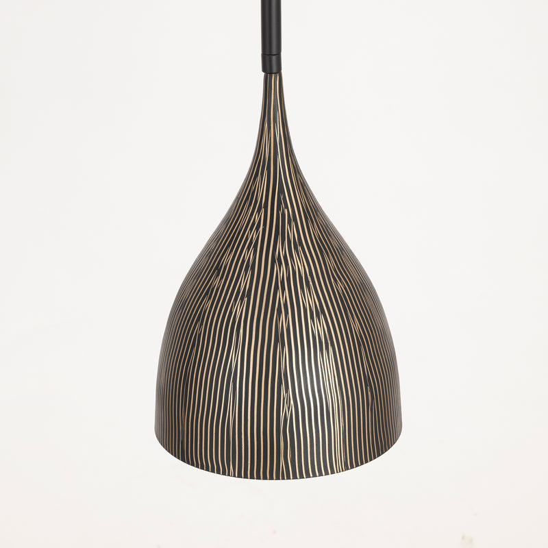 Maxim 10911BKGLD Fleur 1 Light Mini Pendant | Black / Gold