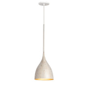 Maxim 10911WTGLD Fleur 1 Light Mini Pendant | White/Gold