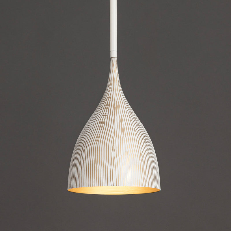 Maxim 10911WTGLD Fleur 1 Light Mini Pendant | White/Gold