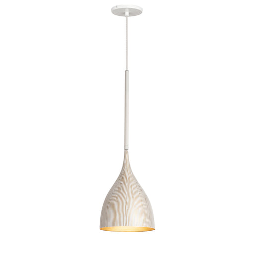 Maxim 10911WTGLD Fleur 1 Light Mini Pendant | White/Gold