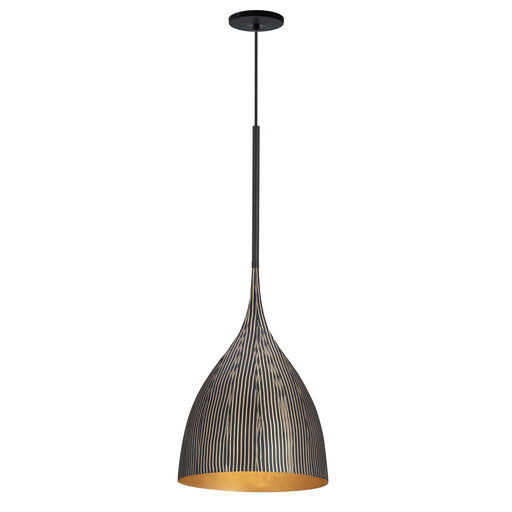 Maxim 10912BKGLD Fleur Small 1 Light Pendant | Black / Gold