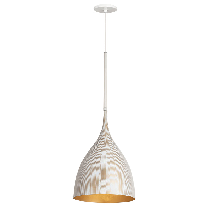 Maxim 10912WTGLD Fleur Small 1 Light Pendant | White/Gold