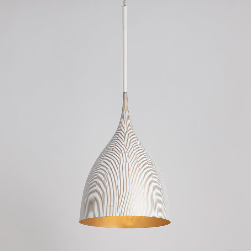 Maxim 10912WTGLD Fleur Small 1 Light Pendant | White/Gold