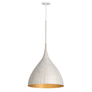 Maxim 10913WTGLD Fleur 1 Light Pendant | White/Gold