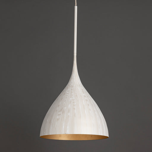 Maxim 10913WTGLD Fleur 1 Light Pendant | White/Gold