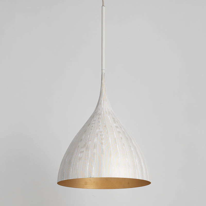 Maxim 10913WTGLD Fleur 1 Light Pendant | White/Gold