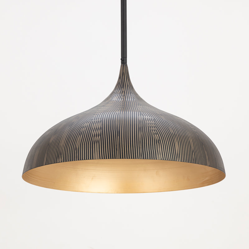 Maxim 10914BKGLD Fleur Large 1 Light Pendant | Black / Gold