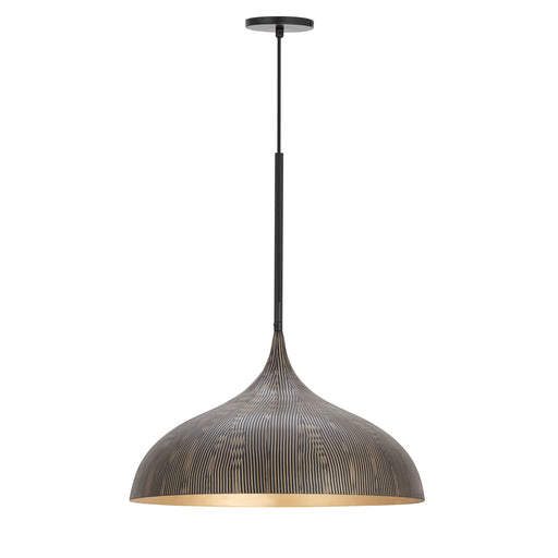 Maxim 10914BKGLD Fleur Large 1 Light Pendant | Black / Gold