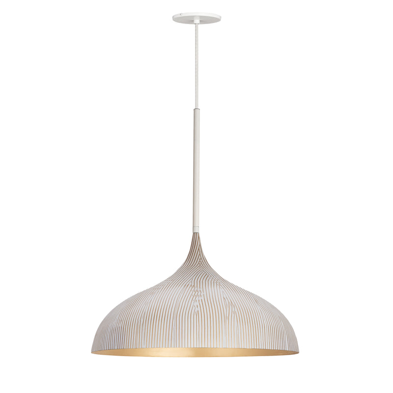Maxim 10914WTGLD Fleur Large 1 Light Pendant | White/Gold