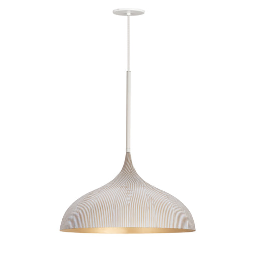 Maxim 10914WTGLD Fleur Large 1 Light Pendant | White/Gold