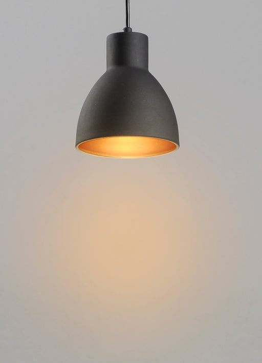 Maxim 11020BKGLD Cora 7" Mini Pendant | Black / Gold