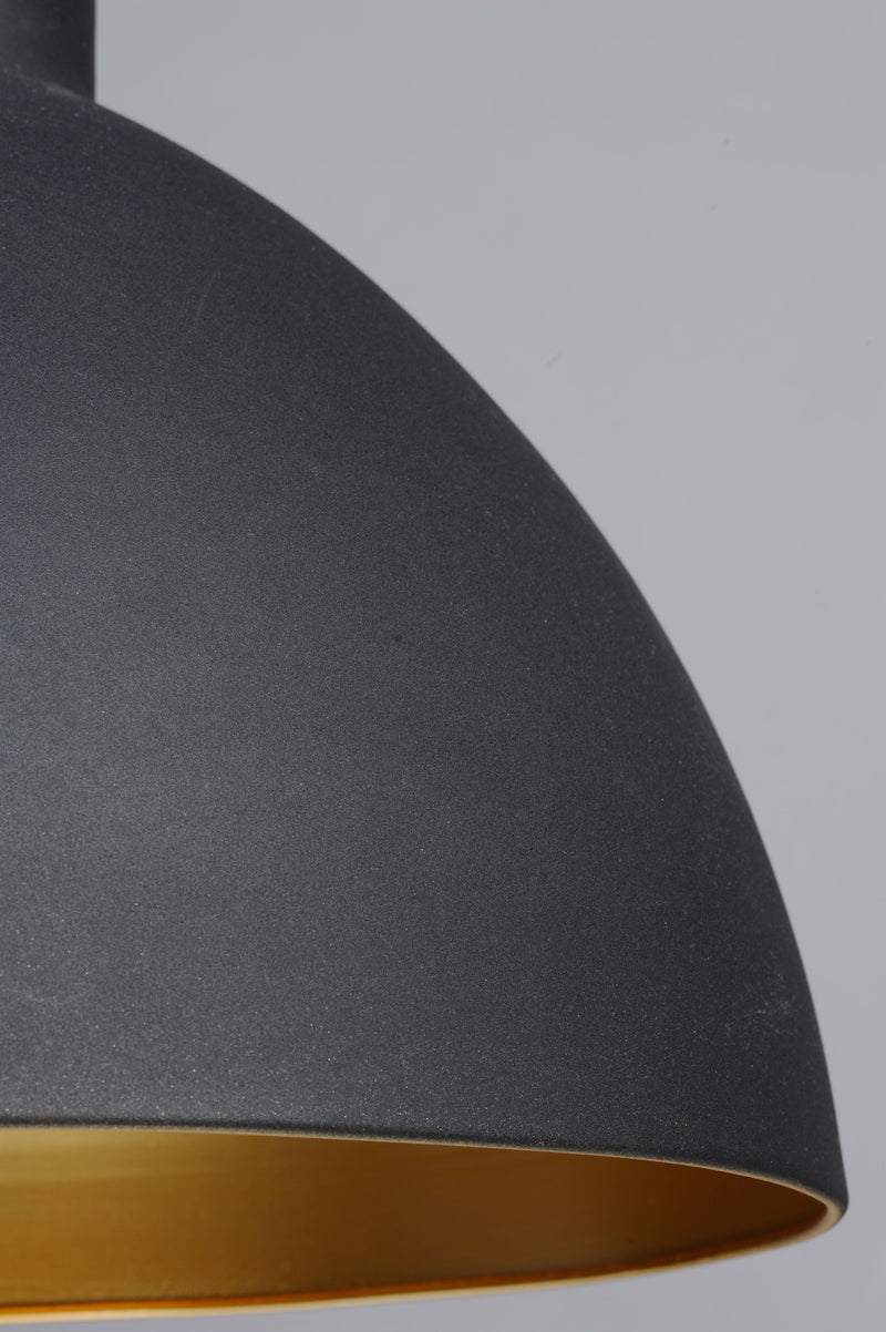 Maxim 11020BKGLD Cora 7" Mini Pendant | Black / Gold