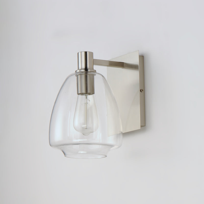 Maxim 11111CLSN Babylon 1 Light Wall Sconce | Satin Nickel