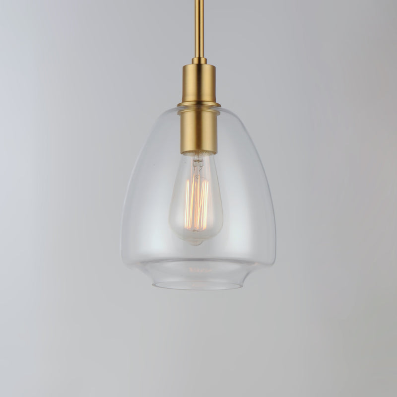 Maxim 11112CLSBR Babylon 1 Light Pendant | Satin Brass