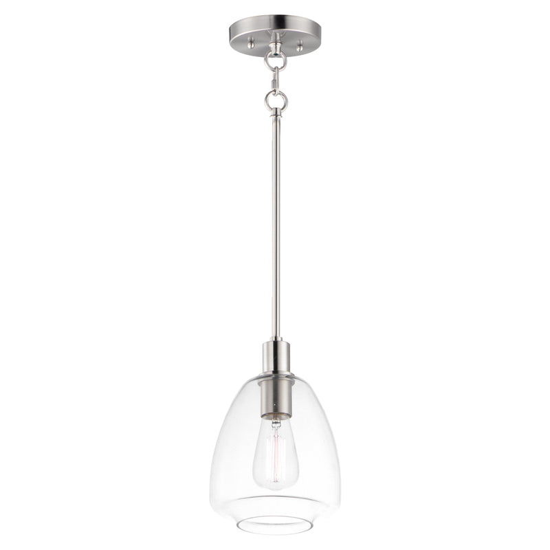 Maxim 11112CLSN Babylon 1 Light Pendant | Satin Nickel