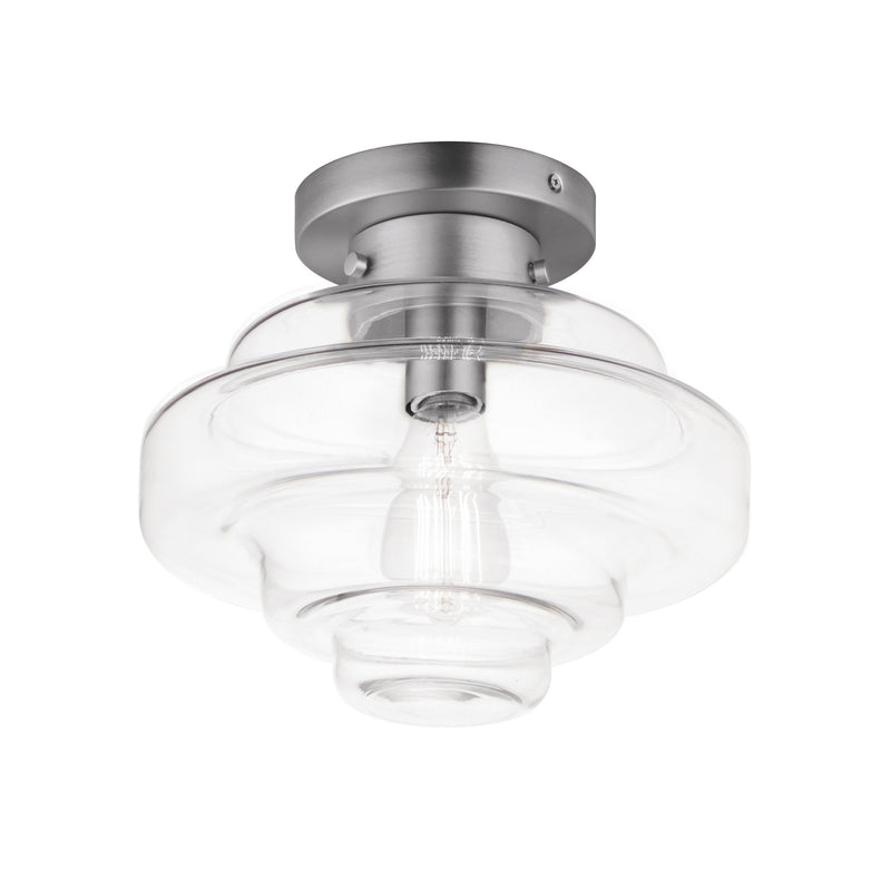 Maxim 11120CLSN Harbor 1 Light Flush Mount | Satin Nickel