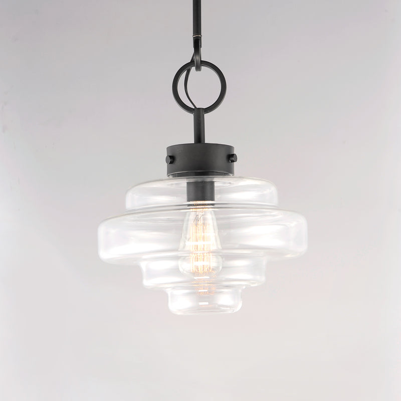Maxim 11122CLBK Harbor 1 Light Pendant | Black