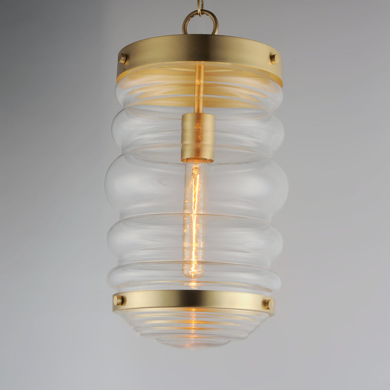 Maxim 11124CLSBR Newport 1 Light Pendant | Satin Brass
