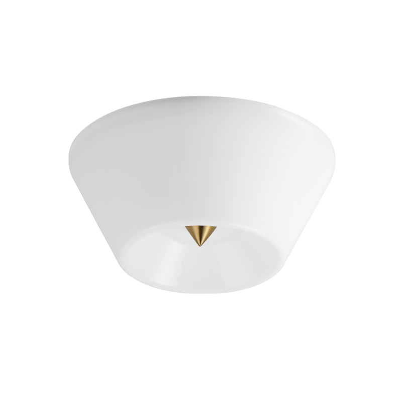 Maxim 11150WTNAB Tack LED Flush Mount | Natural Aged Brass