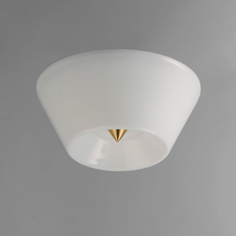 Maxim 11150WTNAB Tack LED Flush Mount | Natural Aged Brass