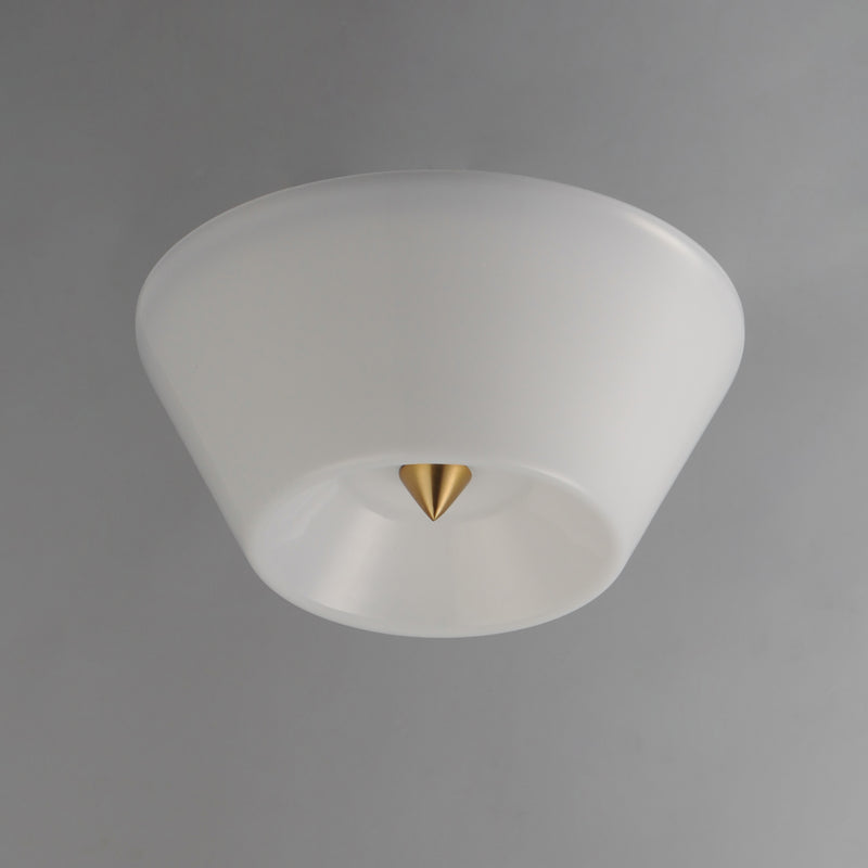 Maxim 11150WTNAB Tack LED Flush Mount | Natural Aged Brass