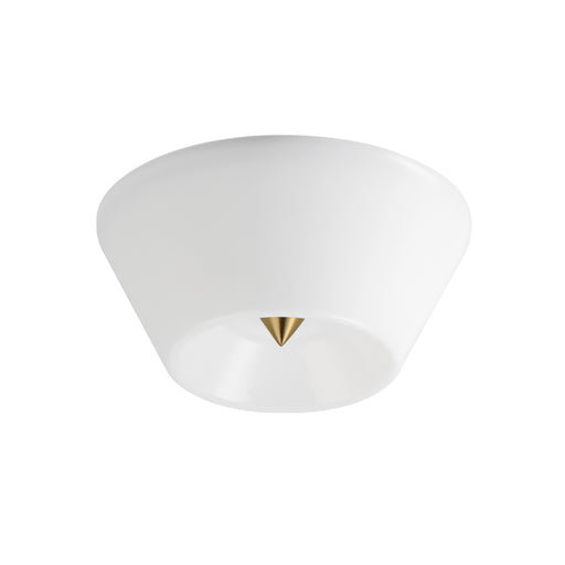 Maxim 11150WTNAB Tack LED Flush Mount | Natural Aged Brass