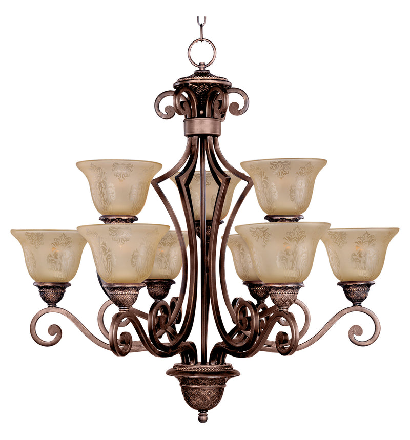 Maxim 11245SAOI Symphony 9 Light Chandelier | Oil Rubbed Bronze