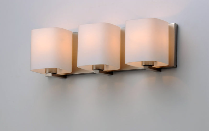 Maxim 11253SWSN Wrap 3 Light Bath Vanity | Satin Nickel