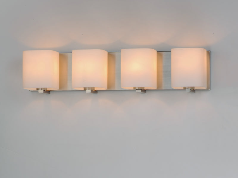 Maxim 11254SWSN Wrap 4 Light Bath Vanity | Satin Nickel