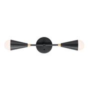 Maxim 11262BKSBR Lovell 2 Light Wall Sconce | Black / Satin Brass