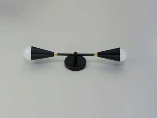 Maxim 11262BKSBR Lovell 2 Light Wall Sconce | Black / Satin Brass