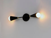 Maxim 11262BKSBR Lovell 2 Light Wall Sconce | Black / Satin Brass