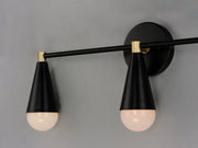 Maxim 11263BKSBR Lovell 3 Light Bath Vanity | Black / Satin Brass