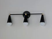 Maxim 11263BKSBR Lovell 3 Light Bath Vanity | Black / Satin Brass
