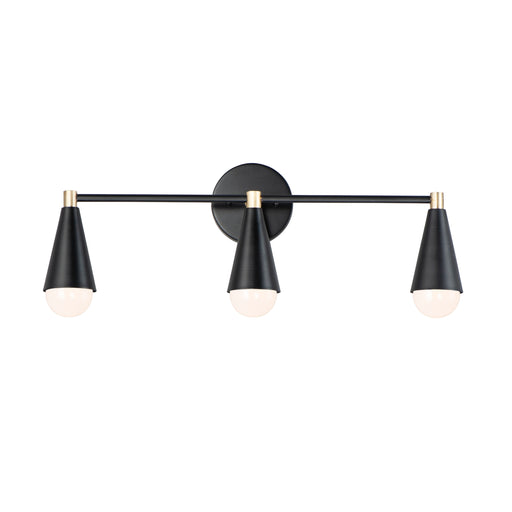 Maxim 11263BKSBR Lovell 3 Light Bath Vanity | Black / Satin Brass