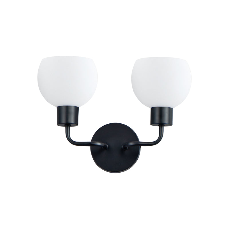 Maxim 11272SWBK Coraline 2 Light Wall Sconce | Black