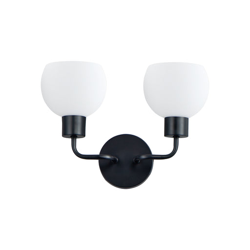 Maxim 11272SWBK Coraline 2 Light Wall Sconce | Black