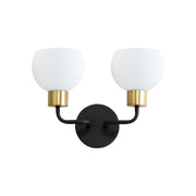 Maxim 11272SWBZSBR Coraline 2 Light Wall Sconce | Bronze / Satin Brass