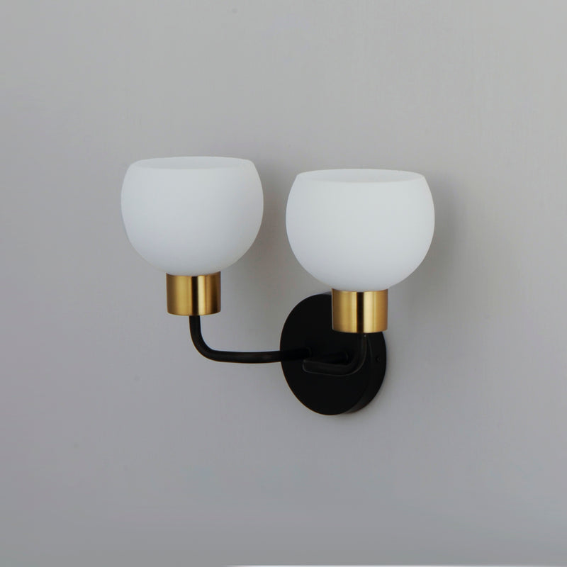 Maxim 11272SWBZSBR Coraline 2 Light Wall Sconce | Bronze / Satin Brass