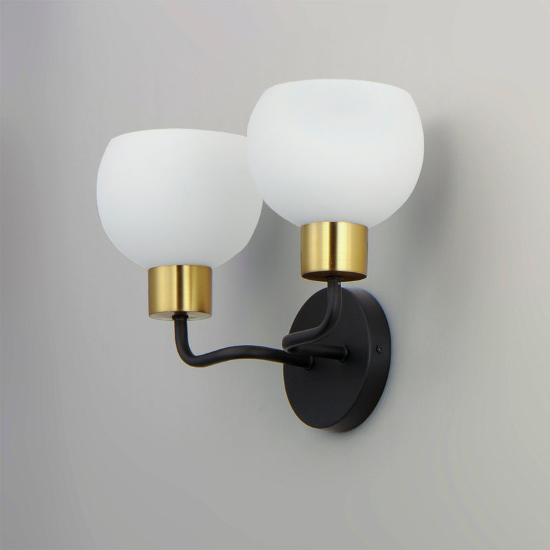 Maxim 11272SWBZSBR Coraline 2 Light Wall Sconce | Bronze / Satin Brass