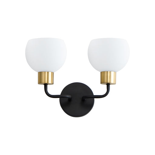 Maxim 11272SWBZSBR Coraline 2 Light Wall Sconce | Bronze / Satin Brass