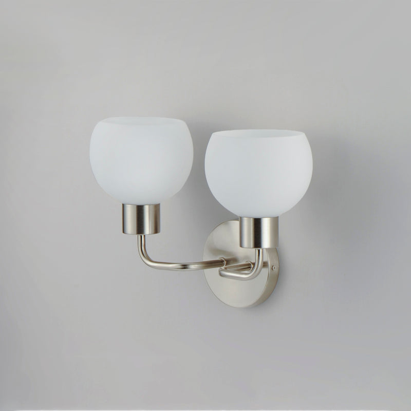 Maxim 11272SWSN Coraline 2 Light Wall Sconce | Satin Nickel