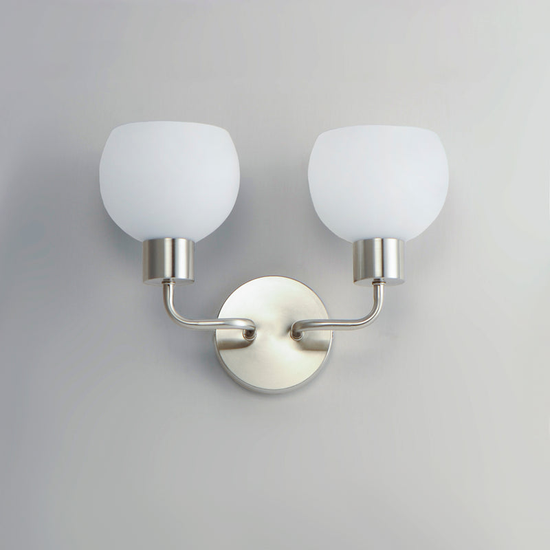 Maxim 11272SWSN Coraline 2 Light Wall Sconce | Satin Nickel