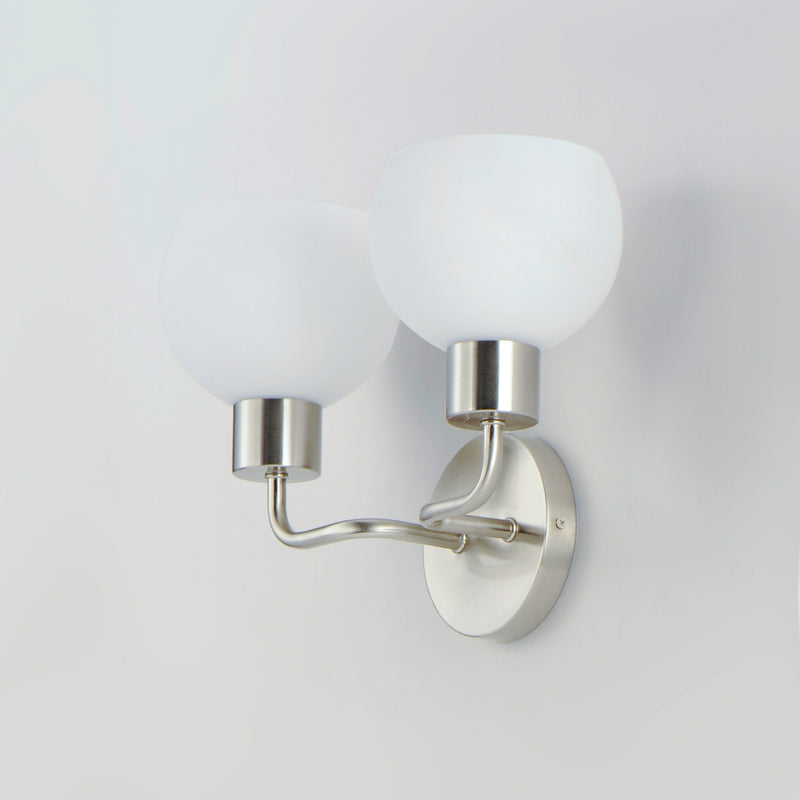 Maxim 11272SWSN Coraline 2 Light Wall Sconce | Satin Nickel