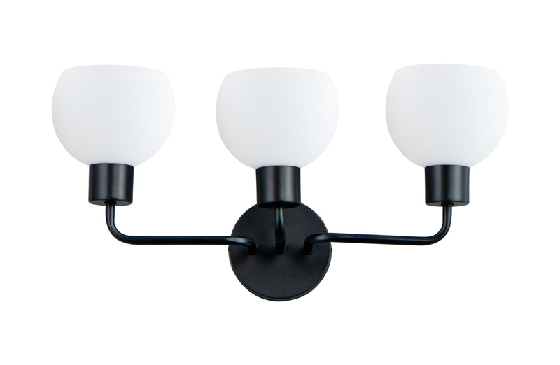 Maxim 11273SWBK Coraline 3 Light Bath Vanity | Black