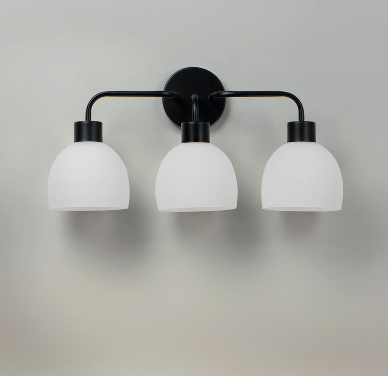 Maxim 11273SWBK Coraline 3 Light Bath Vanity | Black